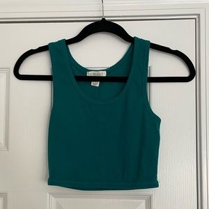 Teal crop top